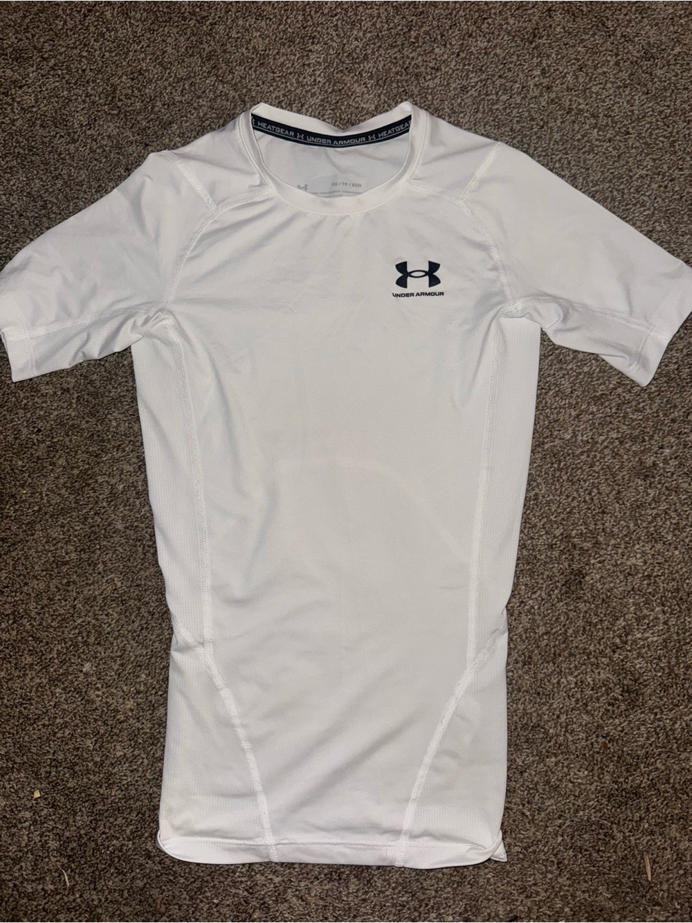 Under Armour White Men's Short Sleeve Compression Top